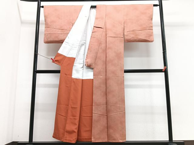 平和屋着物■上質な小紋　麻の葉文様　暈し染め　正絹　逸品　CABJ8399xe