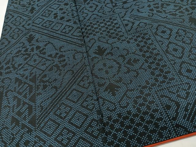 平和屋着物■本場大島紬　7マルキ　幾何学文様　正絹　逸品　CABJ8400xe