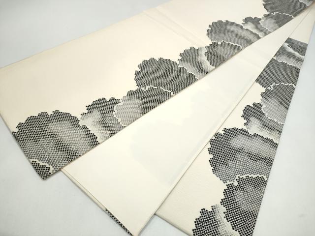 平和屋着物●六通柄袋帯　雪輪鹿の子文　正絹　逸品　CABJ8406hy