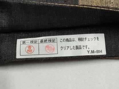 平和屋着物●西陣　勝山織物　六通柄袋帯　紬地　葡萄蔦の葉文　金糸　正絹　逸品　CABJ8407hy