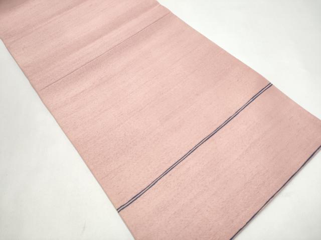 平和屋着物●太鼓柄袋帯　紬地　型染め　草花文　正絹　逸品　CABJ8409hy
