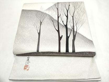 平和屋着物●太鼓柄袋帯　作家物　遠山文　正絹　逸品　CABJ8410hy