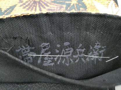 平和屋着物●創業280年　誉田屋源兵衛　六通柄袋帯　色紙重ね草花文　金糸　正絹　逸品　CABJ8433hy