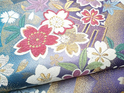 平和屋着物●六通柄袋帯　唐織　源氏香花文　金糸　やまと誂製　正絹　逸品　CABJ8456hy