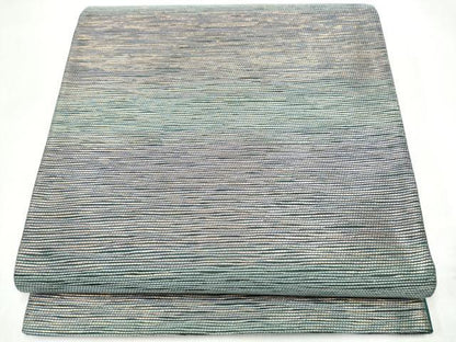 平和屋着物●六通柄袋帯　霞文　金糸　正絹　逸品　CABJ8460hy