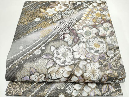平和屋着物●六通柄袋帯　辻が花　金銀糸　やまと誂製　正絹　逸品　CABJ8463hy