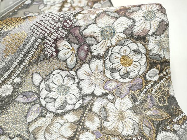 平和屋着物●六通柄袋帯　辻が花　金銀糸　やまと誂製　正絹　逸品　CABJ8463hy