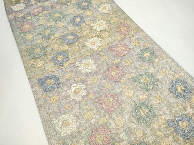 平和屋着物▽六通柄袋帯　スリーシーズン　春夏秋　正倉院名物裂　金糸　正絹　逸品　CABJ8464hy