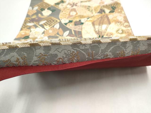 平和屋着物●六通柄袋帯　京の彩り二重縦　金糸　正絹　逸品　CABJ8466hy
