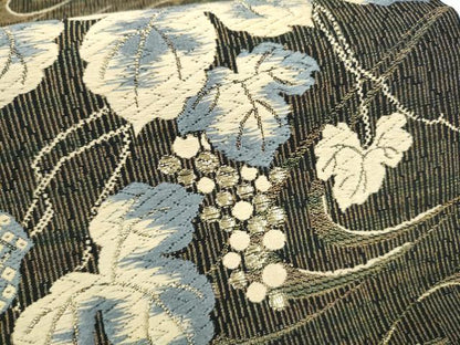 平和屋着物●六通柄袋帯　唐織　葡萄蔦の葉文　正絹　逸品　CABJ8469hy