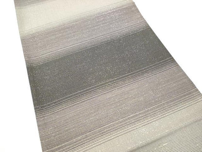 平和屋着物●両面　全通柄袋帯　霞文　金糸　正絹　逸品　CABJ8496hy