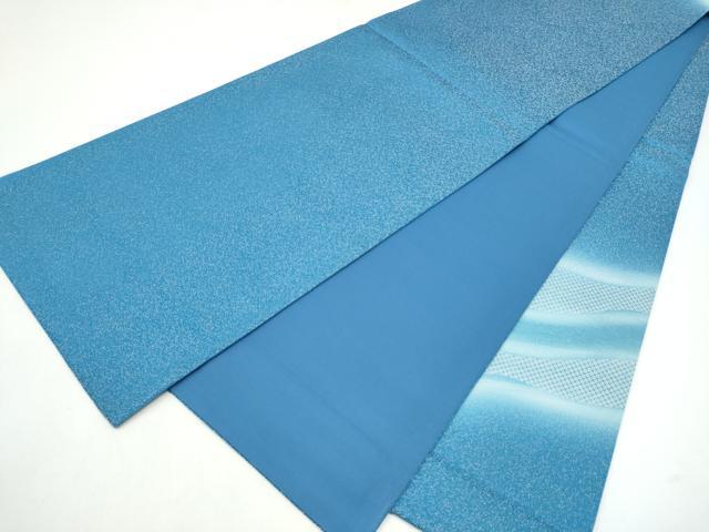 平和屋着物●太鼓柄袋帯　霞鹿の子文　銀通し地　正絹　逸品　CABJ8500hy