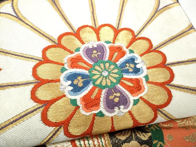 平和屋着物●六通柄袋帯　華翔金彩錦　創美彩箔　正絹　逸品　CABJ8503hy