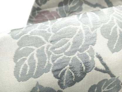 平和屋着物●九寸名古屋帯　枝葉文　正絹　逸品　CABJ8515hy