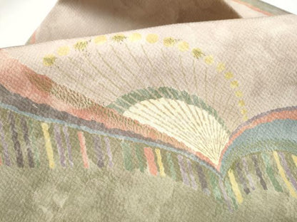 平和屋着物●九寸名古屋帯　抽象文　金彩　正絹　逸品　CABJ8520hy