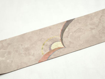 平和屋着物●九寸名古屋帯　抽象文　金彩　正絹　逸品　CABJ8520hy