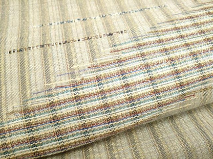 平和屋着物●八寸名古屋帯　霞文　金糸　正絹　逸品　CABJ8528hy