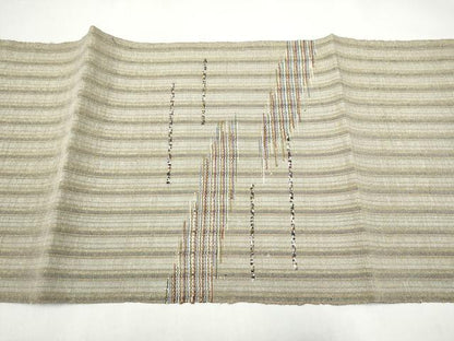 平和屋着物●八寸名古屋帯　霞文　金糸　正絹　逸品　CABJ8528hy