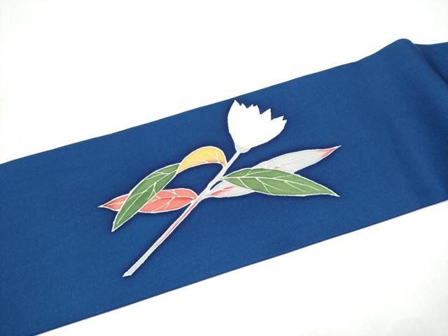 平和屋着物●本加賀友禅作家　奥田勝将　九寸名古屋帯　枝椿　正絹　逸品　CABJ8543hy