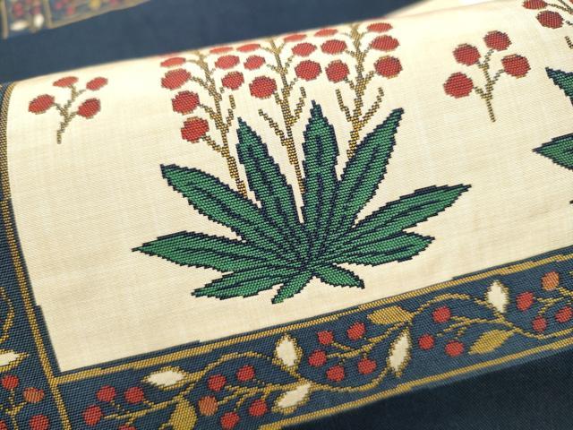 平和屋着物●名門木屋太　今河織物　六通柄袋帯　草花文　正絹　逸品　CABJ8553hy