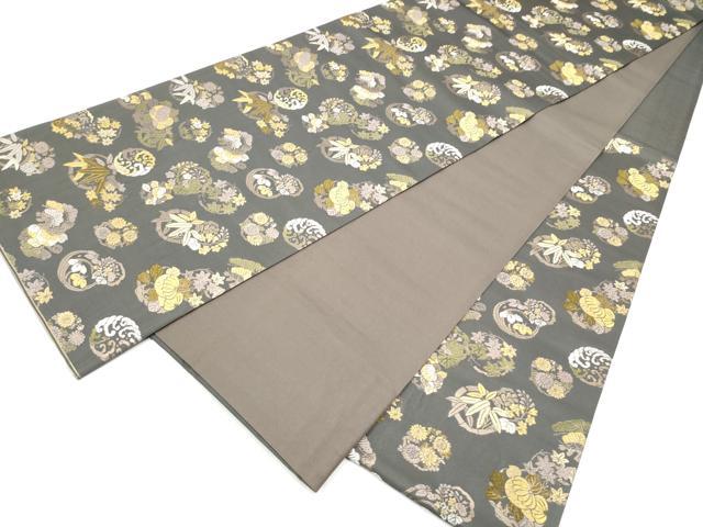 平和屋着物●六通柄袋帯　唐織　匠意花丸図　正絹　逸品　CABJ8559hy