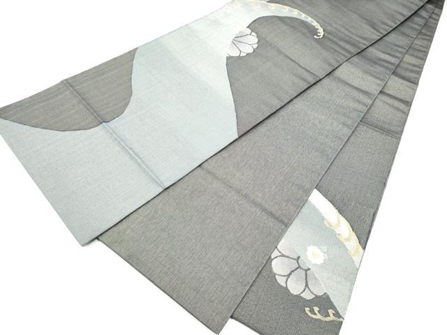 平和屋着物●太鼓柄袋帯　流水花文　金糸　正絹　逸品　CABJ8569hy