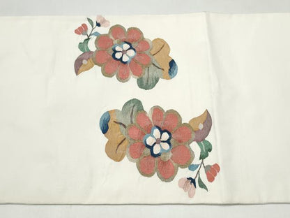 平和屋着物●太鼓柄袋帯　すくい織　舞花文　正絹　逸品　CABJ8570hy