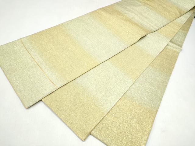 平和屋着物●桝屋高尾　ねん金綴錦　全通柄袋帯　段霞文　金糸　正絹　逸品　CABJ8585hy