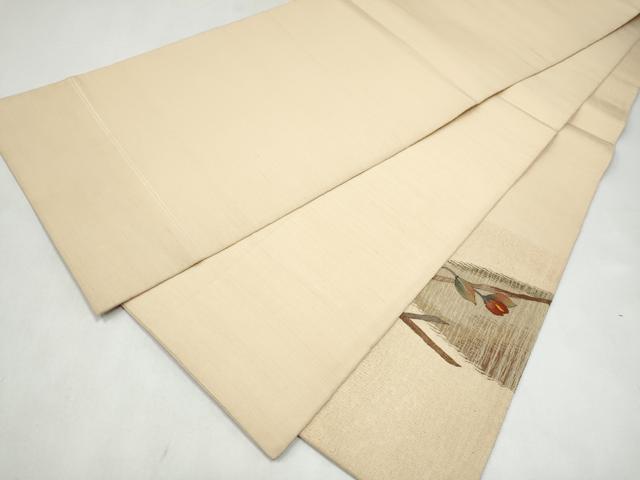 平和屋着物●太鼓柄袋帯　枝椿　銀座おゝぎ屋扱い　正絹　逸品　CABJ8589hy