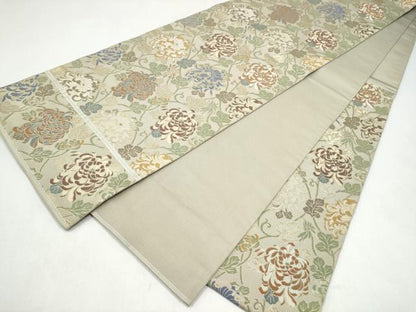 平和屋着物●西陣　川島織物　六通柄袋帯　乱菊　金糸　正絹　逸品　CABJ8590hy