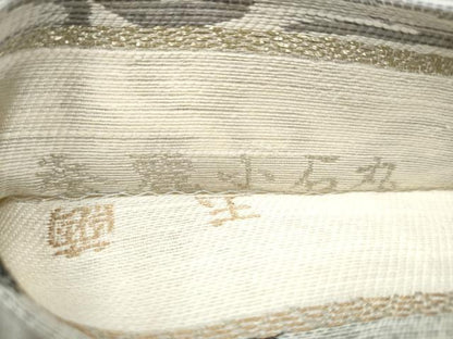 平和屋着物●両面　全通柄袋帯　季麗小石丸　玉繭　正絹　逸品　CABJ8598hy