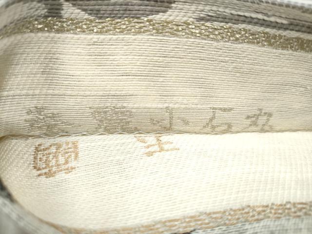 平和屋着物●両面　全通柄袋帯　季麗小石丸　玉繭　正絹　逸品　CABJ8598hy