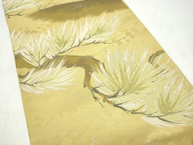 平和屋着物●西陣　川島織物　六通柄　本袋帯　枝松文　金銀糸　正絹　逸品　CABJ8599hy