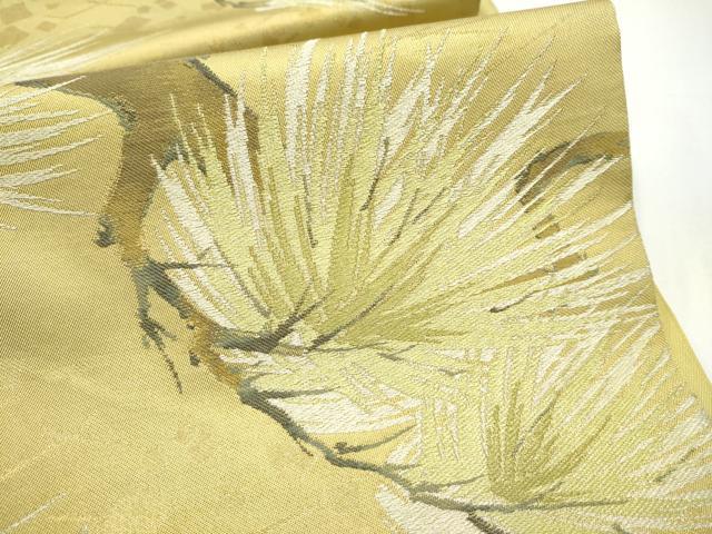 平和屋着物●西陣　川島織物　六通柄　本袋帯　枝松文　金銀糸　正絹　逸品　CABJ8599hy