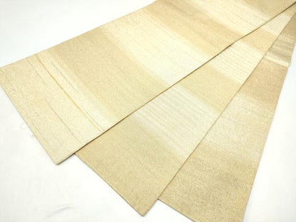 平和屋着物●桝屋高尾　(ねん金綴錦)　全通柄袋帯　段霞文　金糸　正絹　逸品　CABJ8600hy