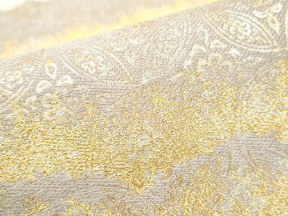 平和屋着物●銀座きしや　六通柄袋帯　七宝花文　金銀糸　正絹　逸品　CABJ8609hy