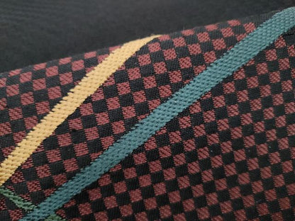 平和屋着物●八寸名古屋帯　モール織　簪　黒地　正絹　逸品　CABJ8664hy