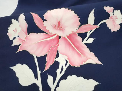 平和屋着物●塩瀬　九寸名古屋帯　枝花文　金彩　正絹　逸品　CABJ8667hy