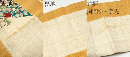 平和屋着物●九寸名古屋帯　紬地　絞り　辻が花　正絹　逸品　CABJ8669hy