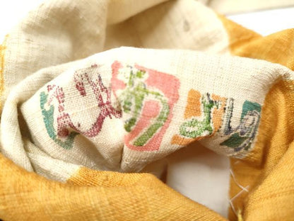 平和屋着物●九寸名古屋帯　紬地　絞り　辻が花　正絹　逸品　CABJ8669hy