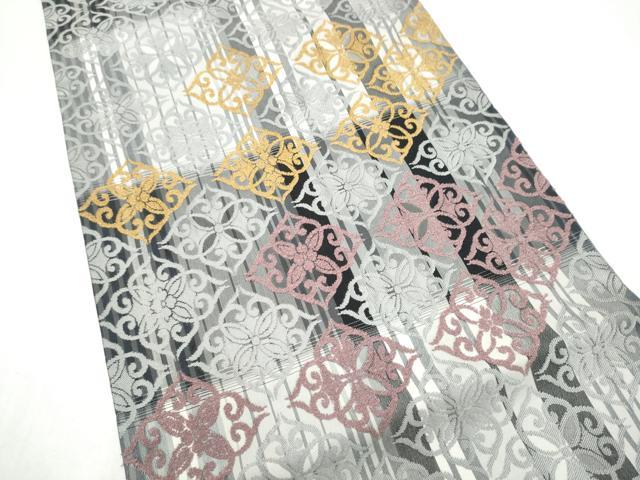 平和屋着物●つけ帯　花唐草文　正絹　逸品　CABJ8672hy