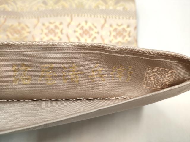 平和屋着物●西陣織　陰山織物謹製　箔屋清兵衛　つけ帯　横段花鳥文　本金箔　正絹　逸品　CABJ8678hy