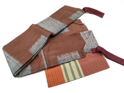 平和屋着物●つけ帯　紬地　絞り　霞文　正絹　逸品　CABJ8679hy