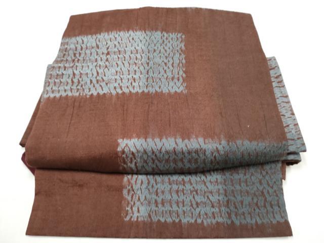 平和屋着物●つけ帯　紬地　絞り　霞文　正絹　逸品　CABJ8679hy