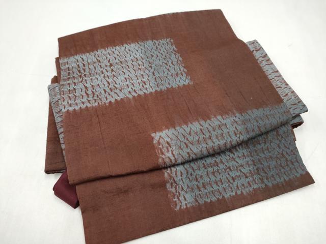 平和屋着物●つけ帯　紬地　絞り　霞文　正絹　逸品　CABJ8679hy