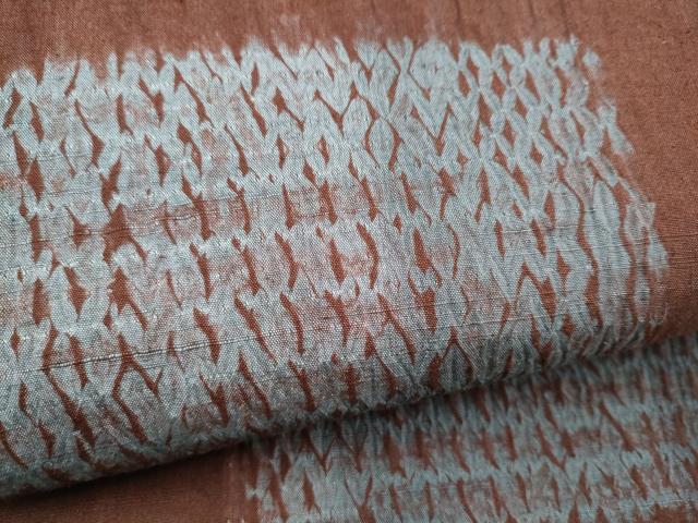 平和屋着物●つけ帯　紬地　絞り　霞文　正絹　逸品　CABJ8679hy