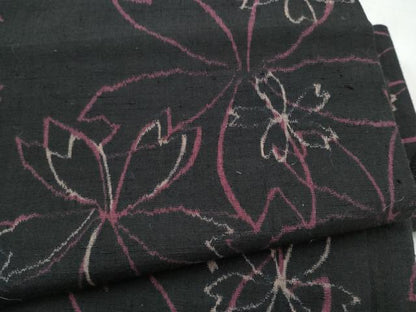 平和屋着物●つけ帯　紬地　舞桜文　正絹　逸品　CABJ8681hy