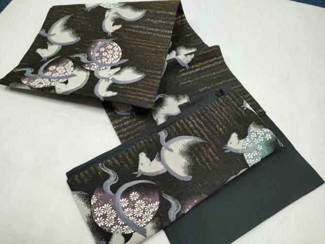 平和屋着物●つけ帯　馬　花丸文　正絹　逸品　CABJ8685hy