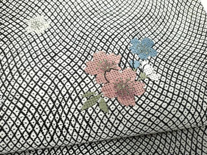 平和屋着物●六通柄袋帯 唐織 舞桜文 正絹 逸品 CABJ8689hy