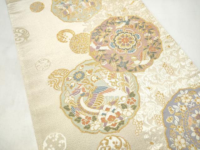 平和屋着物●六通柄袋帯 唐織 香貴錦 金糸 正絹 逸品 CABJ8696hy